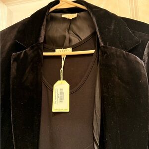 JODIFL Black Velvet Women's Blazer